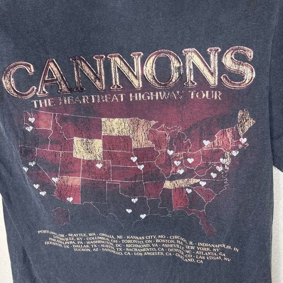 Cannons Heartbeat Highway Tour T Shirt Small - Picture 4 of 5